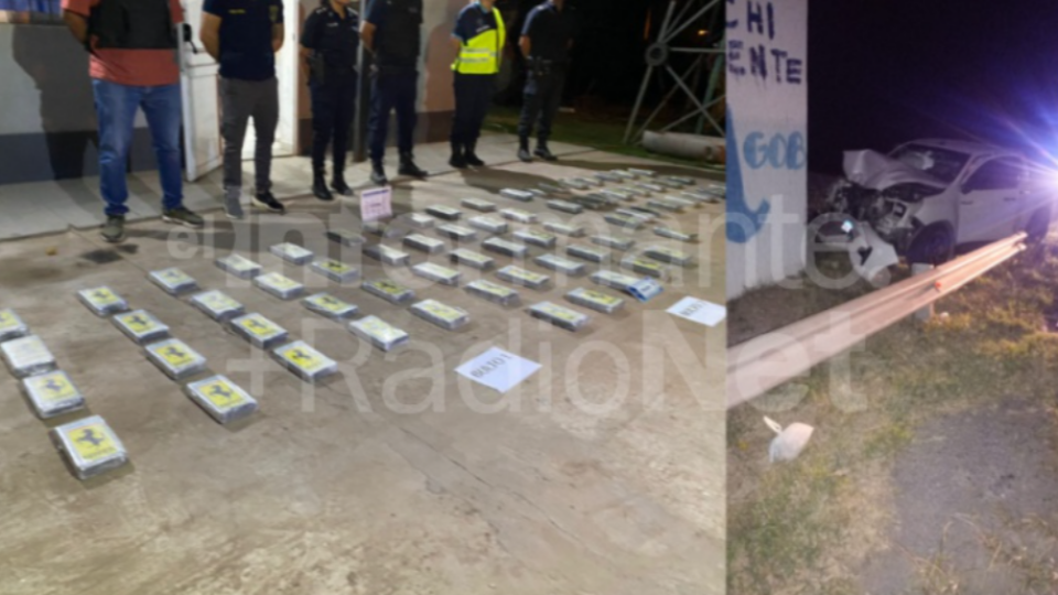 Ramallo: Encontraron 70 panes de cocaína en una camioneta que colisionó contra un puente Ramallo: Encontraron 70 panes de cocaína en una camioneta que colisionó contra un puente